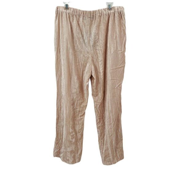 New NWT Marc New York Champagne Velvet Velour Wide Leg Pants Size Large - Picture 7 of 16